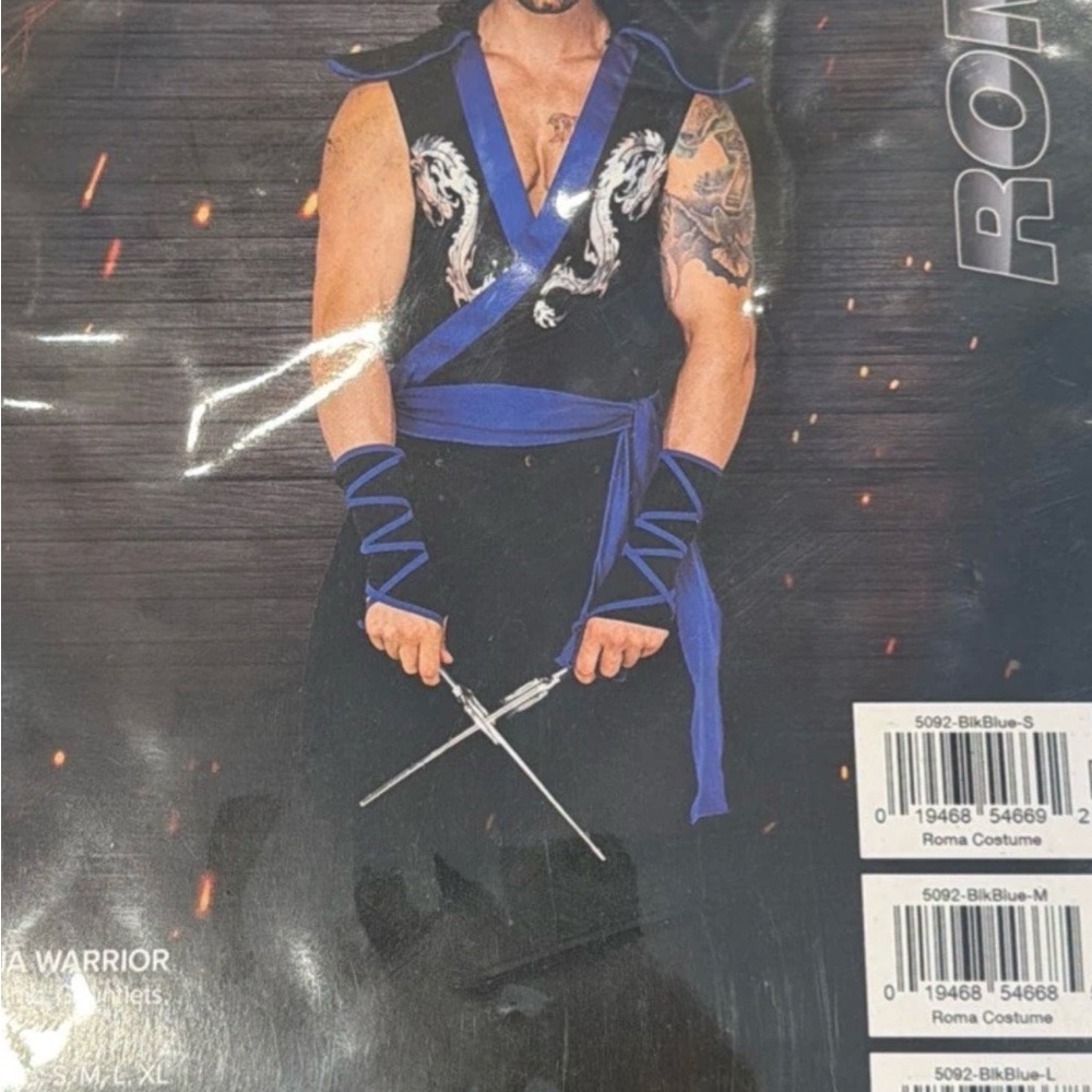 Ninja Warrior Men’s Costume By Roma - Brand New